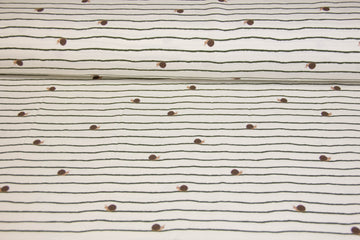 Jersey mit kleinen Schnecken, ecru, 0,5 m